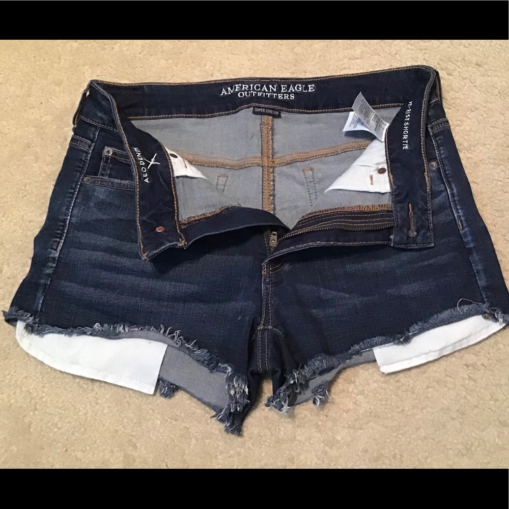 American eagle hi-rise shortie, super stretch